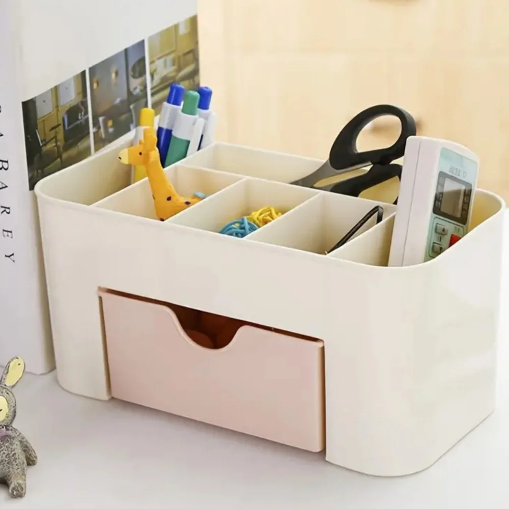 - Cosmetic/Makeup Storage Organizer with Drawer - Pink